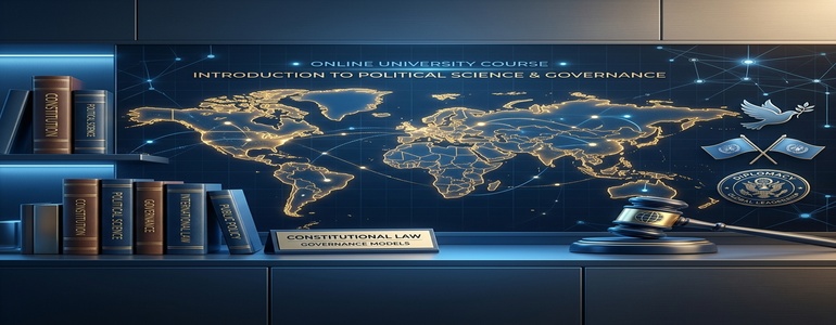 MA Political Science program background for online learning platform